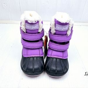 Cat & Jack Purple Waterproof Winter Boots Size 5 NWT